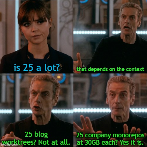 Is 25 worktrees a lot?