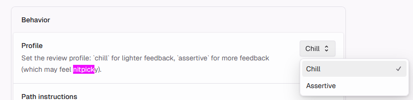 CodeRabbit's "Nitpicky" Setting and warning