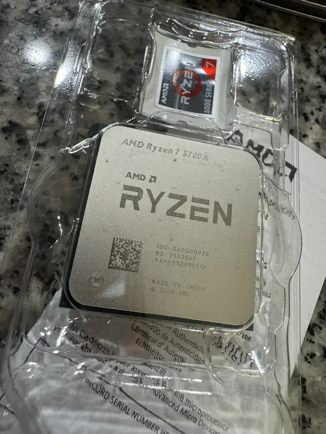 New retail Ryzen 7 5700X in a sealed blister pack with certificate of authenticity