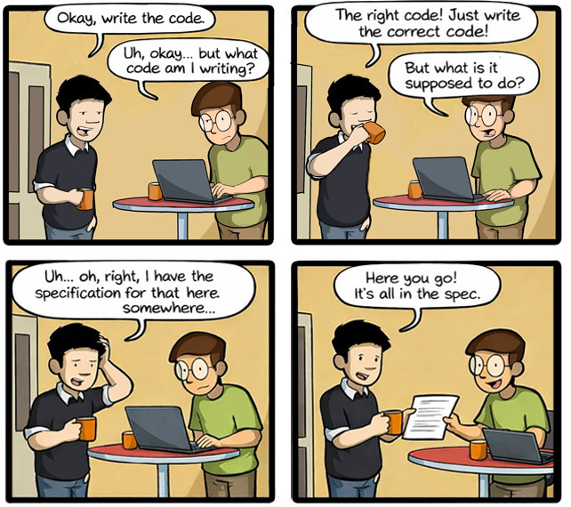 A sufficiently-detailed spec is code