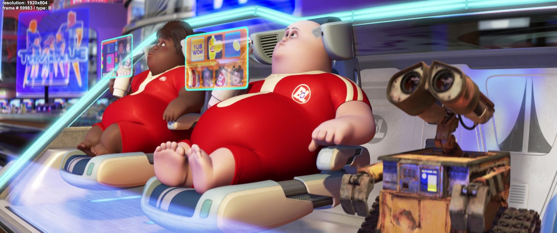 The humans in WALL-E